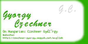 gyorgy czechner business card
